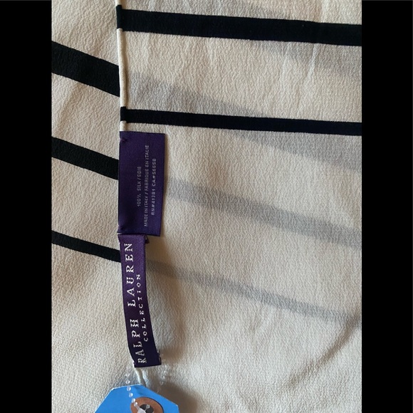 Ralph Lauren purple Label long silk scarf. Black and white.searching a gown” - Picture 3 of 4